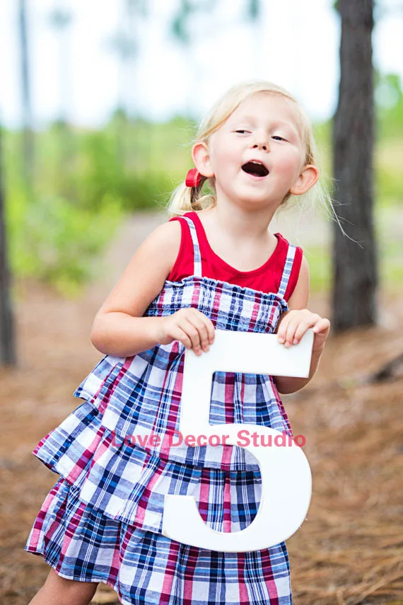free shipping Number Three 3 Sign Age Photo Prop Wooden pvc Numbers for Children Photos Large Numbers|number 3|props photosnumbers wood |