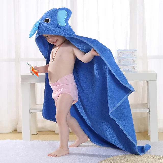 

NEW Kids Towel Toddler 100% Cotton Bathrobe Baby Boys Girls Animal Hooded Bath Towel Children Towel MI092101