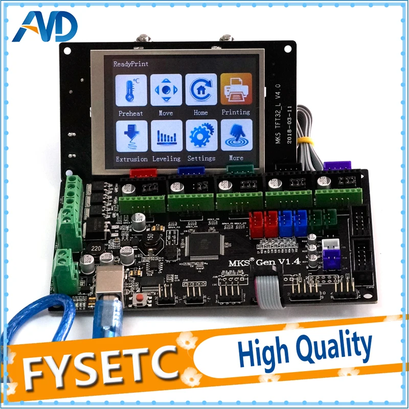 Gen V1.4 Управление Совместимость для Ramps1.4/Mega2560 R3 3D принтеры Запчасти с TFT32 ЖК
