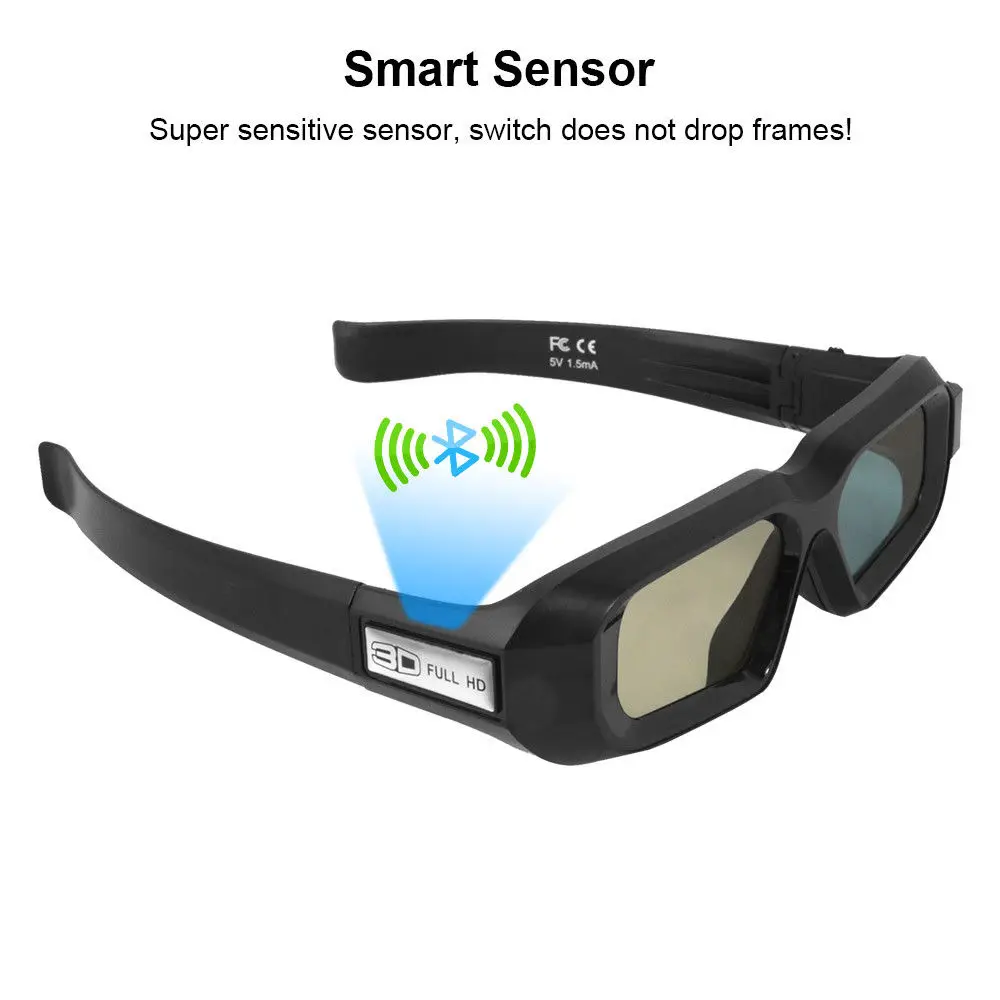 Bluetooth Активный затвор 3D очки для 3LCD проектор epson и samsung sony Toshiba Sharp Panasonic KONKA TCL 3DTV USB