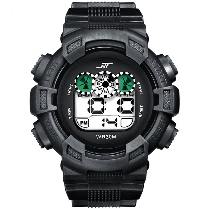 Бренд Мужские часы цифровые Для мужчин модные Военная Униформа спортивные