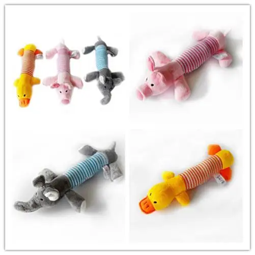 Новый Собак Pet Puppy Плюшевые Звук Chew Пищалка Милые Свинья Утка и Слон | Игрушки