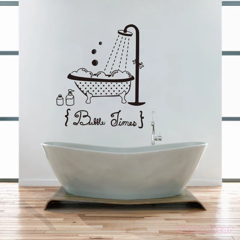 Виниловые наклейки с изображением времени пузырьков на стену съемные настенные