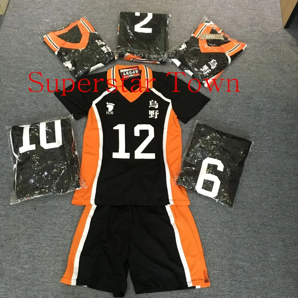 Haikyuu Karasuno косплей школьная форма Tadashi Yamaguchi майки костюм номер 12 футболка и штаны суперзвезда город