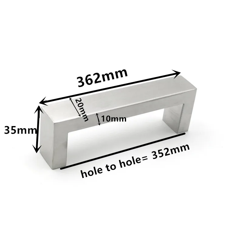 352mm Kichen ручки для ящика шкафа ручки из матового никеля "~ 11,3" ручки для двери шкафа ванной комнаты мебель для офисного стола ручки для ящиков - Цвет: 352mm