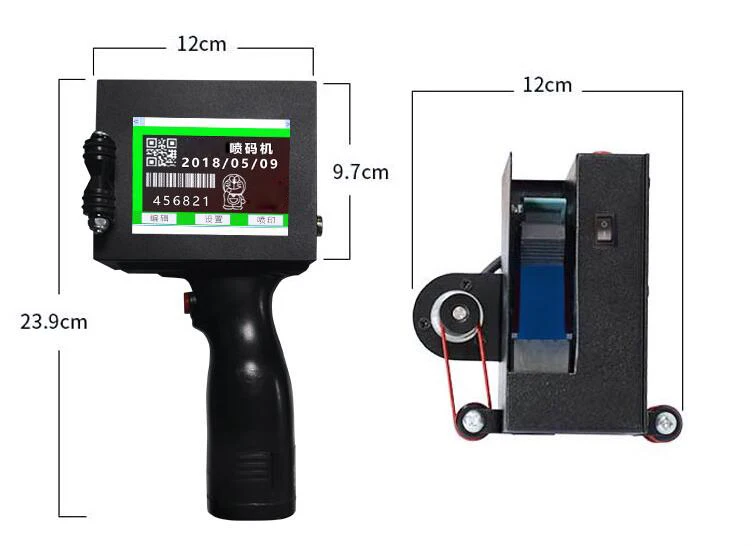 Ручной принтер с сенсорным экраном 600DPI Интеллектуальный USB струйный QR кода
