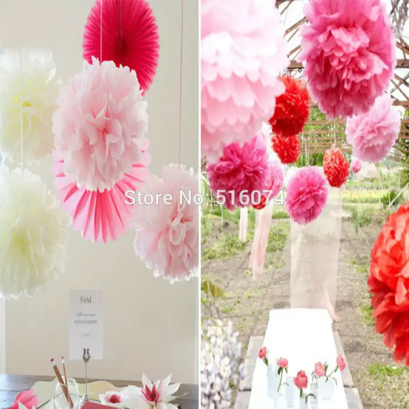 Горячая продажа папиросная бумага Pom Poms 20 шт./лот см Свадебная вечеринка Декор