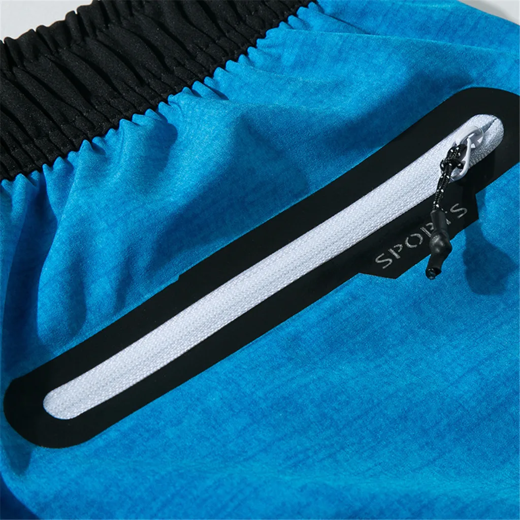 CHAMSGEND мужские модные синие пляжные шорты с карманами быстросохнущие свободные