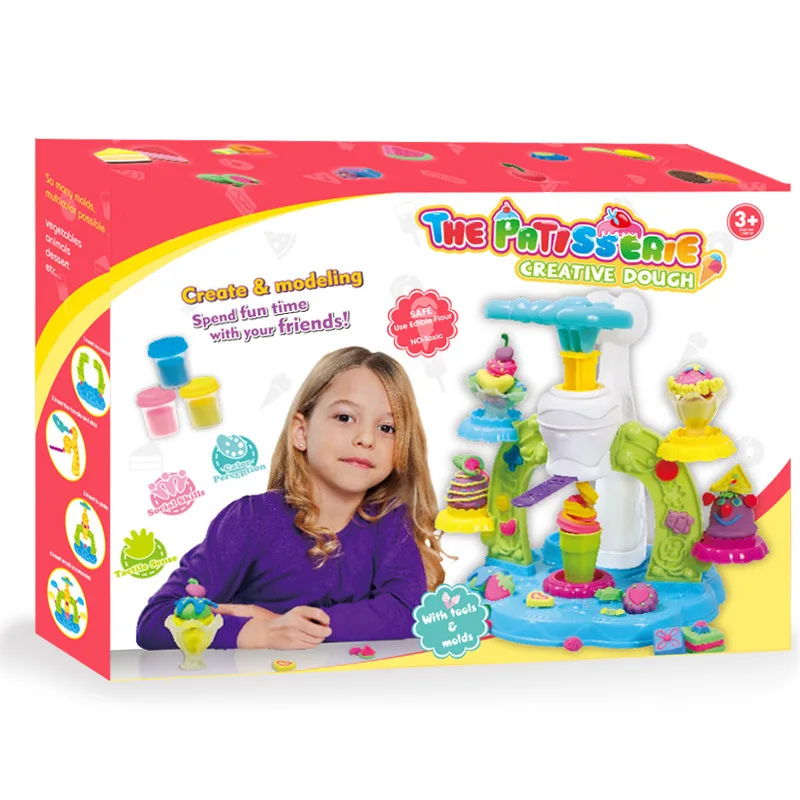 Многоцветный набор инструментов из грязи и мороженого для обучения детей сделай