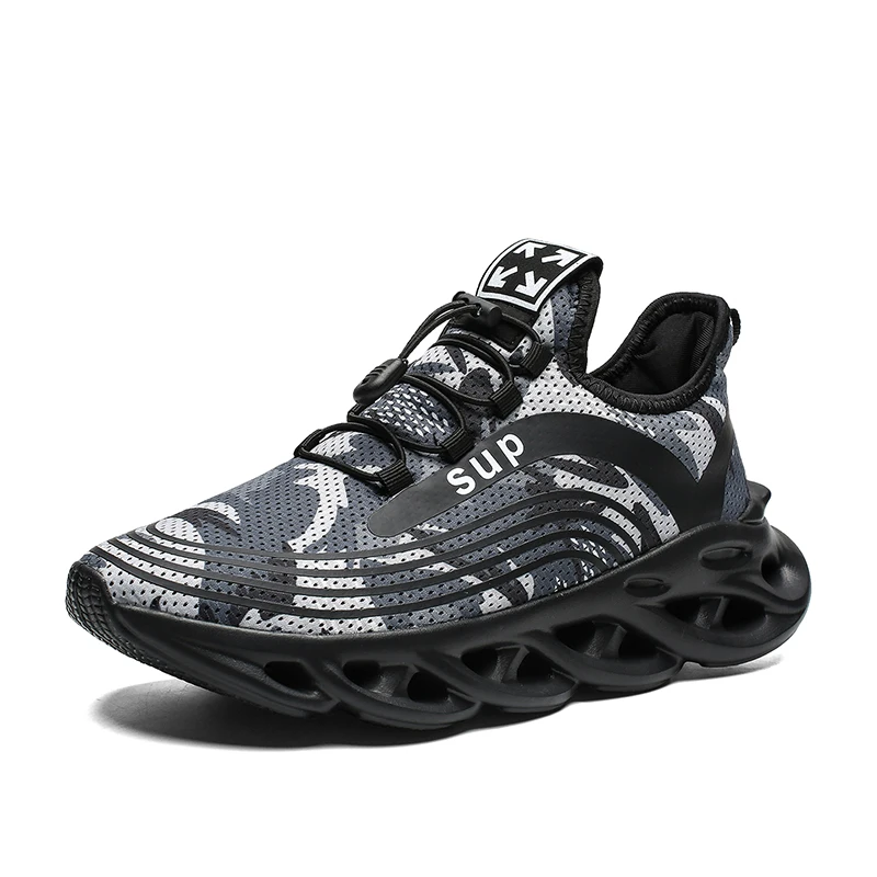 Dark Grey Men Casual Shoes Fashion Sneakers Male Breathable Footwear Comfortable Jogging Walking Shoes High Quality New Brand Shoes - Цвет: Dark Grey