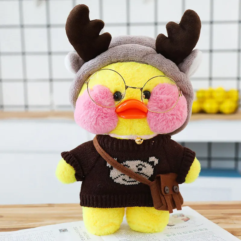 Kawaii Мини кафе желтая утка плюшевая игрушка мультфильм Милая Утка Мягкая кукла