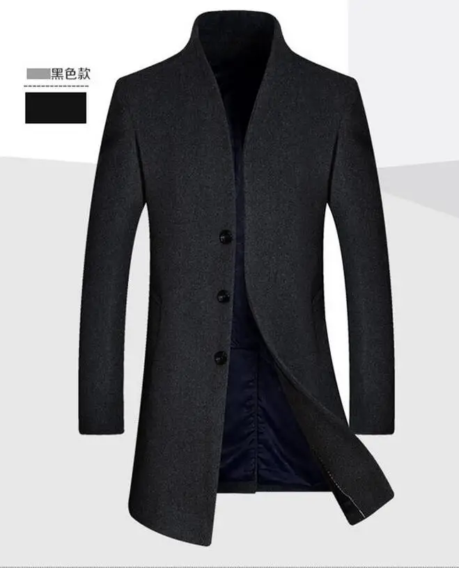

HOT / Spring Male New woolen cloth Long coat of cultivate One's morality /M--XXXL