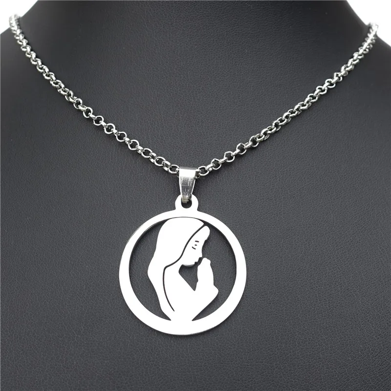 Девы Марии Цепочки и ожерелья религиозные медаль молитвы руки Богоматерь Ла Дева