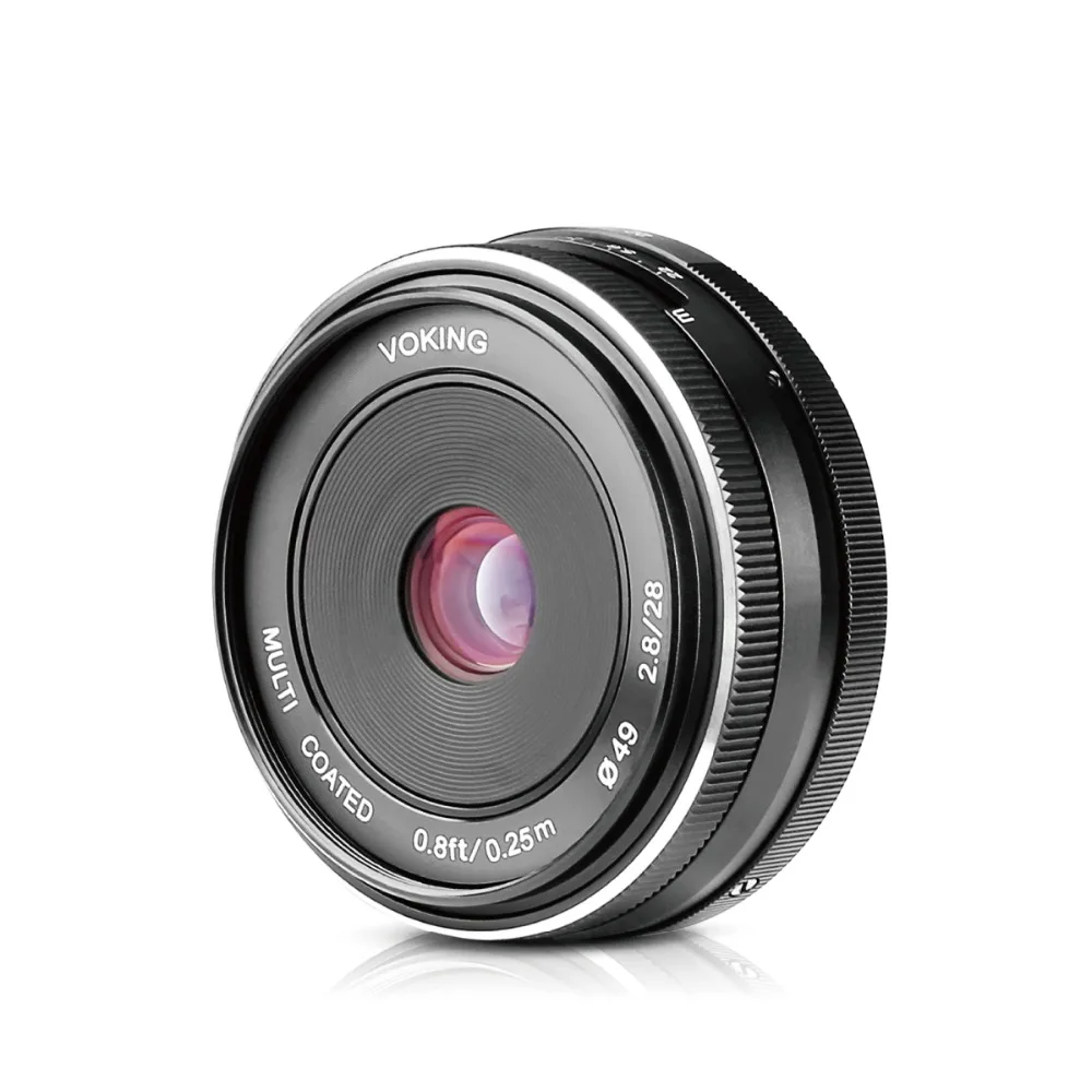 VOKING VK 28mm f/2 8 фиксированный ручной фокус объектив для оlympus Panasonic M4/3 системы APS C
