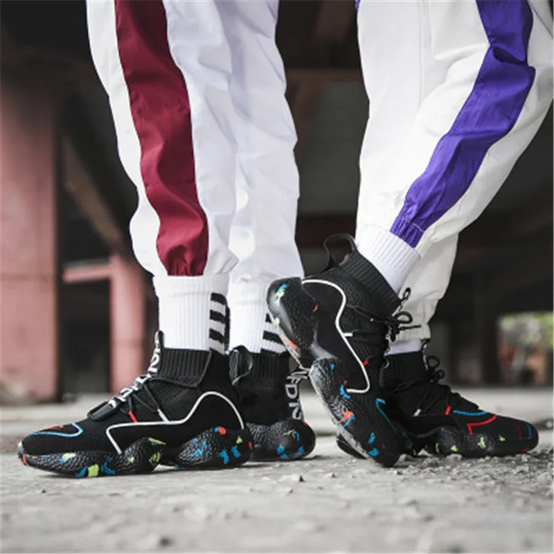 Мужские повседневные туфли MVP дышащие лоферы на плоской подошве с высоким берцем