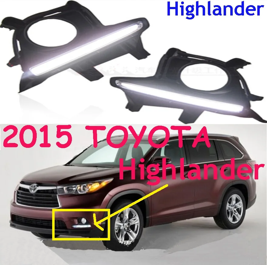 Светодиодный 2015 ~ 2017 Highlander Дневной светильник туман гористой местности головной