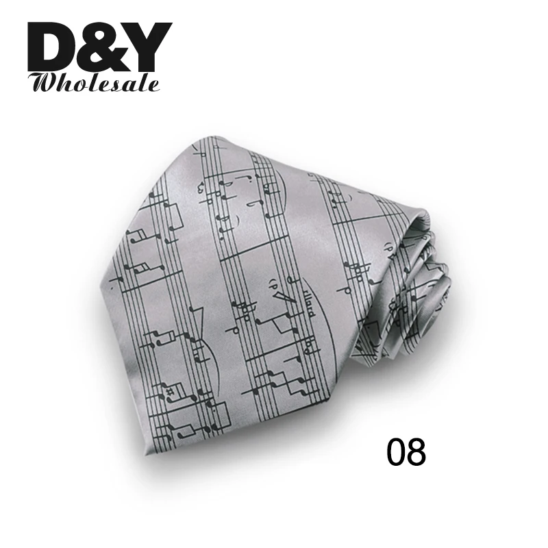 Мужские галстуки модные 10 см широкие музыкальные звуковые спектральные