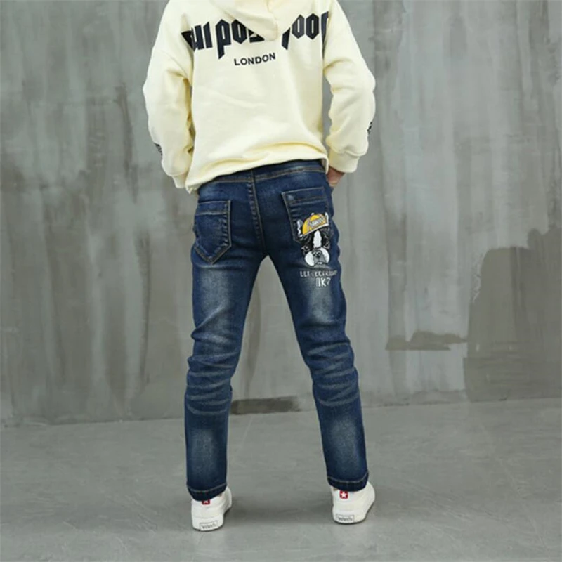 Детские джинсы с героями мультфильмов весенние повседневные для мальчиков