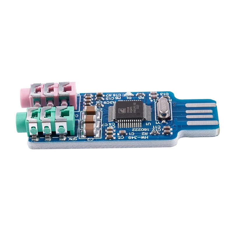 Бесплатный драйвер USB звуковая карта CM108 чип синий|Звуковые карты| |