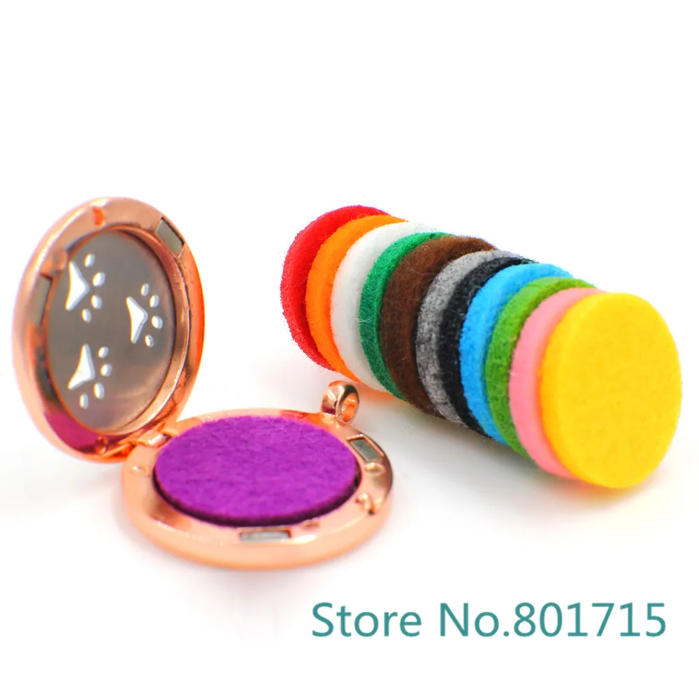 Розовое золото Стразы 3 собачья лапа кулон с парфюмом для ароматерапии из