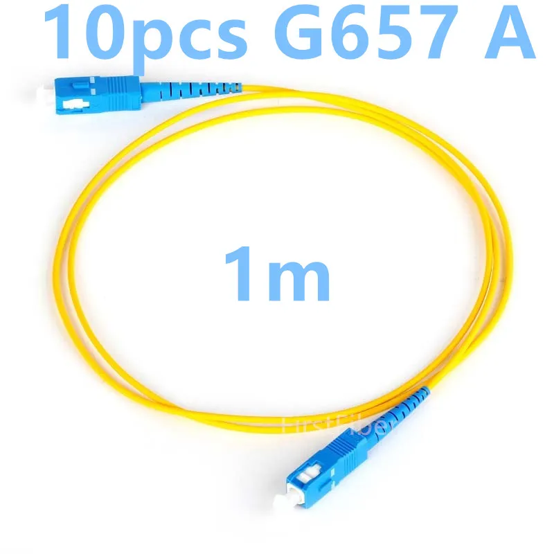 Оптоволоконный соединительный кабель FirstFiber 1m 10 шт./пакет SC UPC к PC G657A перемычка