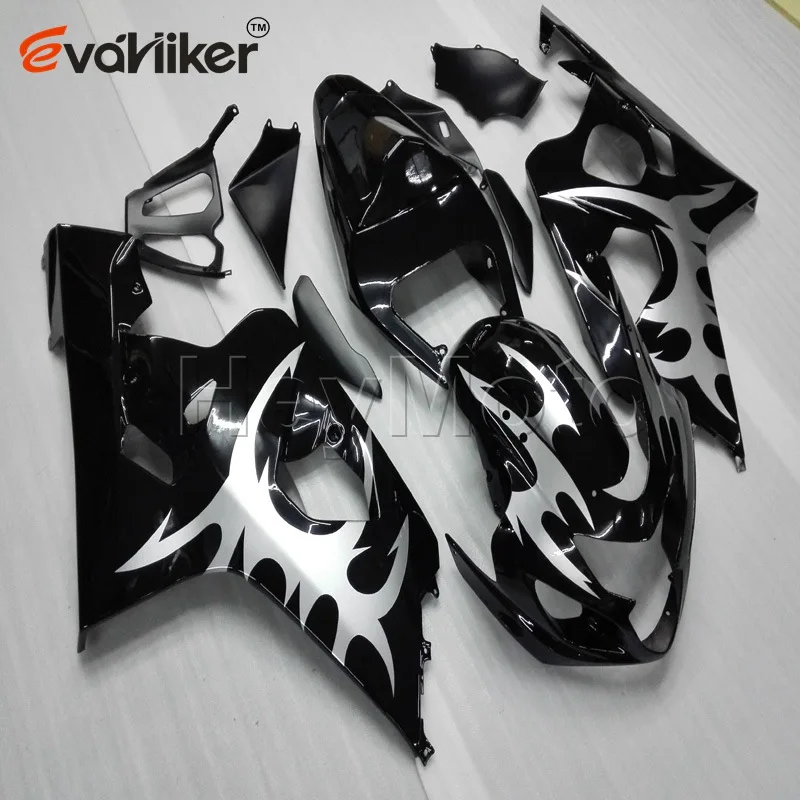 Пластиковый обтекатель для мотоцикла GSX R600750 2004 2005 K4 серебряное пламя GSXR600 04 05