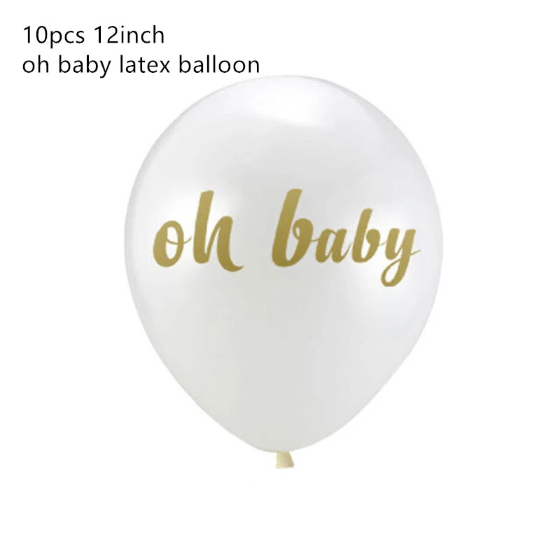 10pcs oh boy latex Детская Гирлянда для мальчиков и девочек, детская гирлянда с воздушным шаром, украшения для дня рождения, вечерние украшения для детей - Цвет: 10pcs oh boy latex