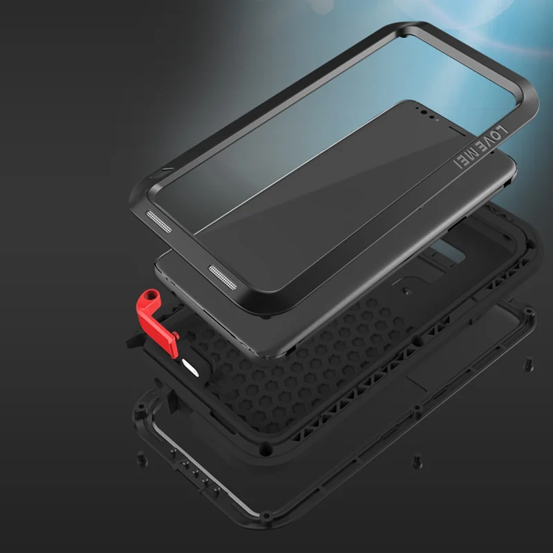Чехол Love mei из алюминия и металла для Samsung S9 противоударный чехол телефона с