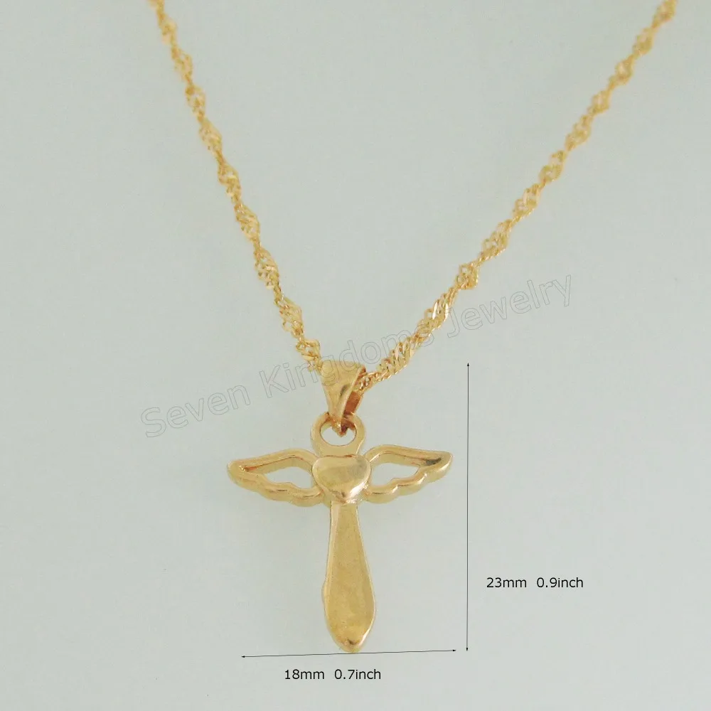 Минимальный заказ 10 $/Новинка желтое золото GP18 &quotожерелье и Символ Креста Иисуса