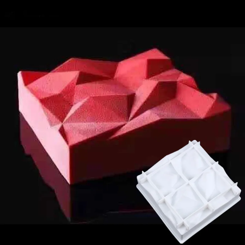 SHENHONG JiuGong художественная форма для торта, 3D антипригарная силиконовая форма, мусс для шоколада, маффинов, пирожных, кондитерских изделий