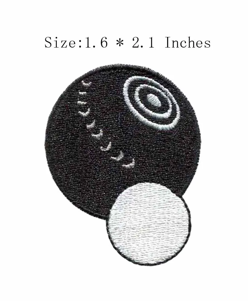 

The world 1.6"wide embroidery patch for black color/iron on bags/Look down at the earth