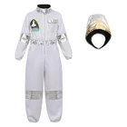 Детские костюмы астронавтов комбинезон космонавта полета Наряжаться костюм со светодиодной шлем астронавт ролевых игр, комплекты для мальчиков и девочек, Косплэй