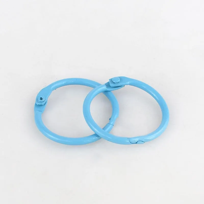 14Light blue Meetee 30 шт/30/45 мм красочные металлические открытого ключа-хомут с круглым воротником для мальчиков и девочек с пряжкой DIY ручной работы кошелек одежды книга открытие свободные аксессуары листик AP431 - Цвет: 14Light blue