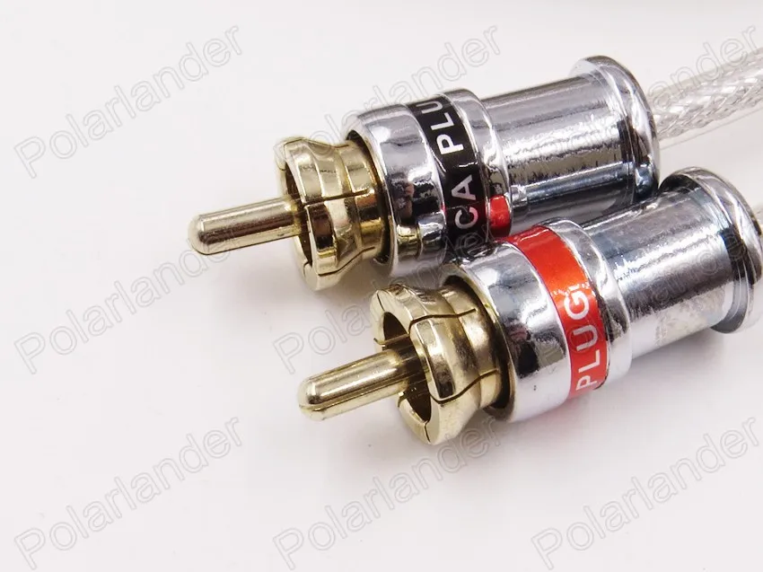 Белый цвет 5 метры rca в RCA стерео аудио кабель провод для автомобильного усилителя