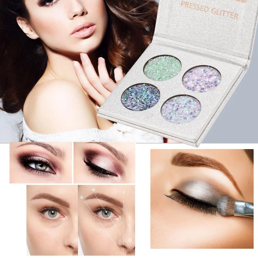 

BEAUTY GLAZED Portable Eyeshadow Palette 15 Ultra Pigmented Eye Shadows Pressed Glitter Flash Powder Long Lasting Makeup Pallete