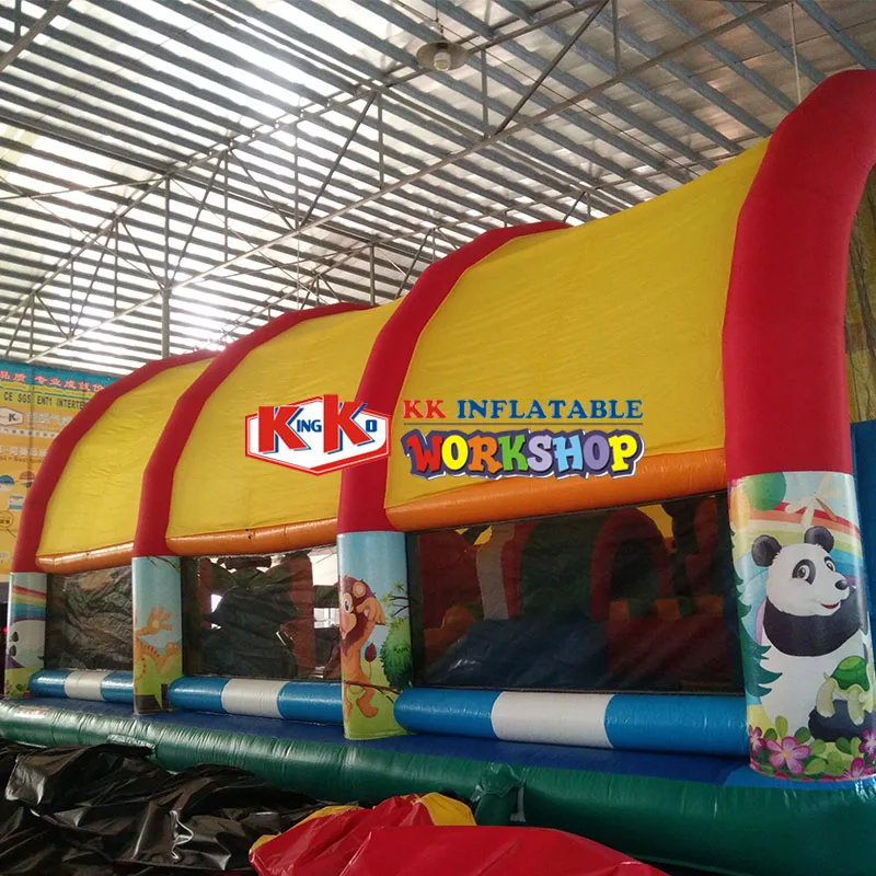 Надувной батут мультяшный прыгающий домик замок с горкой надувной