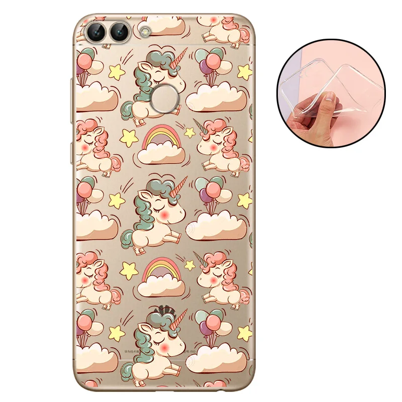 CROWNPRO СПС huawei P Smart чехол силиконовый мягкий ТПУ чехол P Smart Coque задний телефон для Funda huawei P Smart чехлы - Цвет: TADJS