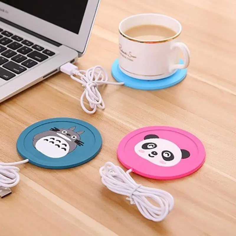 USB Heated Soft Plastic Cup Mat Warm Heating Pad Electric Insulation Coaster for Coffee Tea PVC Warmer Heater | Дом и сад