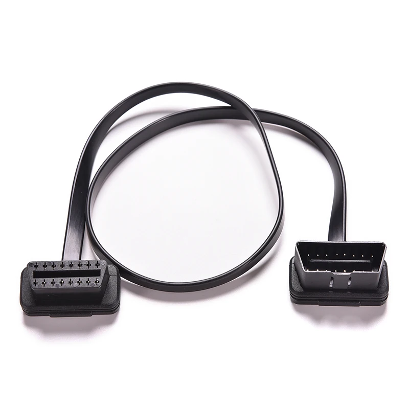 Плоский + тонкий As Noodle OBD 2 OBDII OBD2 16Pin Штекерный к женскому ELM327 диагностический
