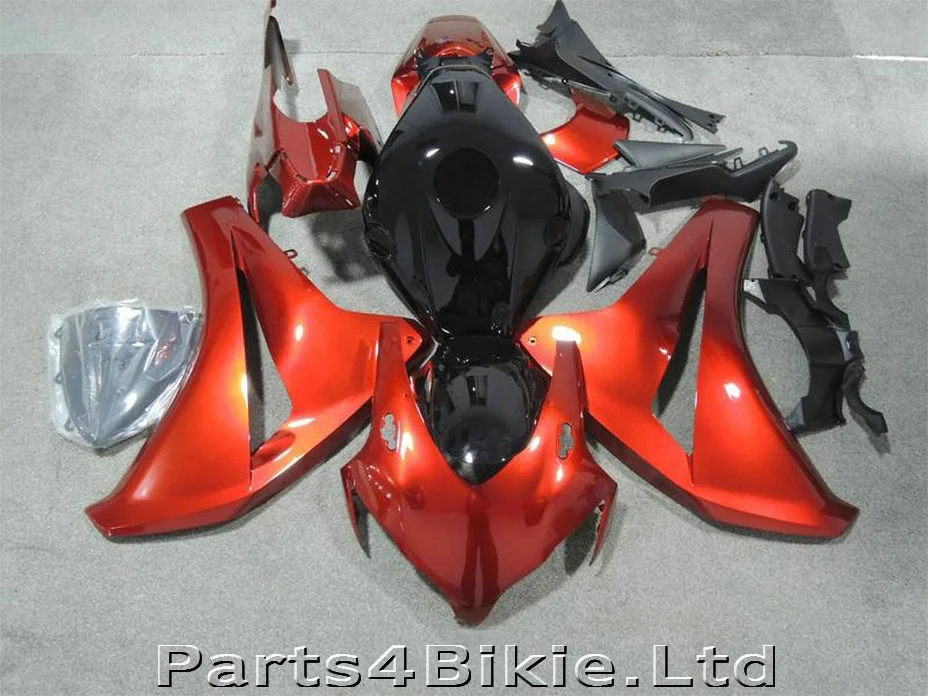 Литой обтекатель комплект Подходит для Honda CBR1000RR 08-11 черного цвета красного вина
