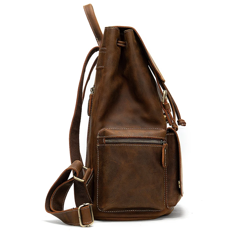 Мужской рюкзак WESTAL из натуральной кожи для мужчин школьный многофункциональный