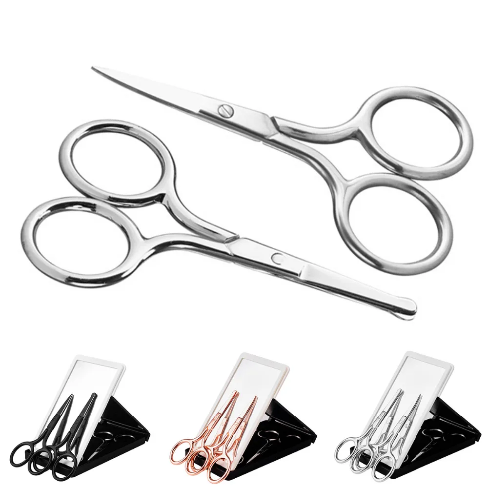 2 шт./компл. волосы для бровей ножницы изогнутые и закругленные из нержавеющей