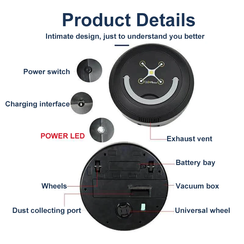 Аккумуляторная Автоматическая очистка робот умный aweeping пол грязь пыль волосы