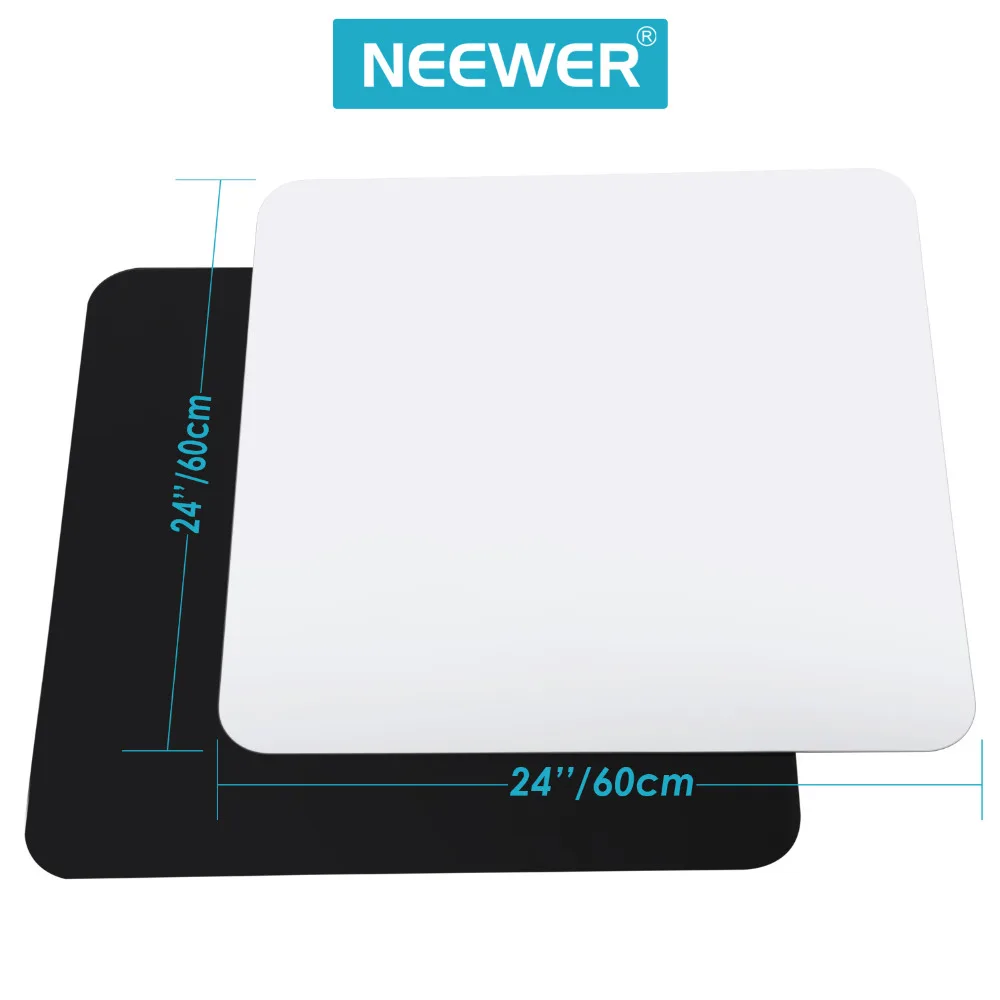 Neewer 24x2 4 дюйма/60x60 см акриловый белый и черный светоотражающий дисплей Настольная