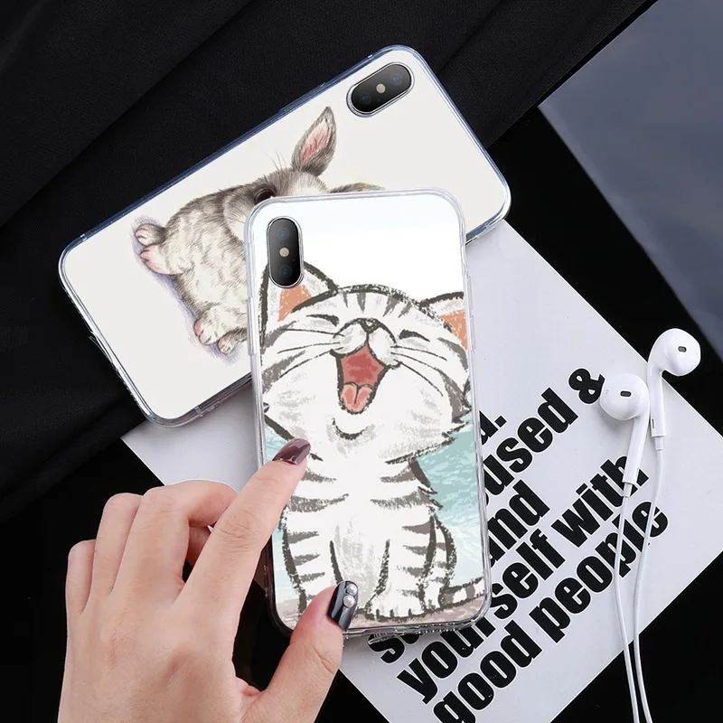 Чехол KISSCASE с рисунком кролика кота для Samsung Galaxy A5 2017 чехол S6 S7 Edge S8 S9 Plus A3 A7 J3 J7 Fundas