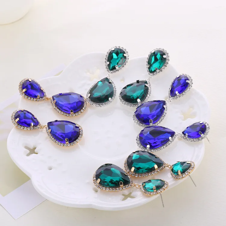 Fashion Earring Temperament Rhinestone Crystal Earrings All-match Zircon Fresh Water 171104-4 | Украшения и аксессуары