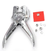 100sets 5mm eyelets installation tool leverage pliers metal stomatal rivet button mold portable button mounting pliers