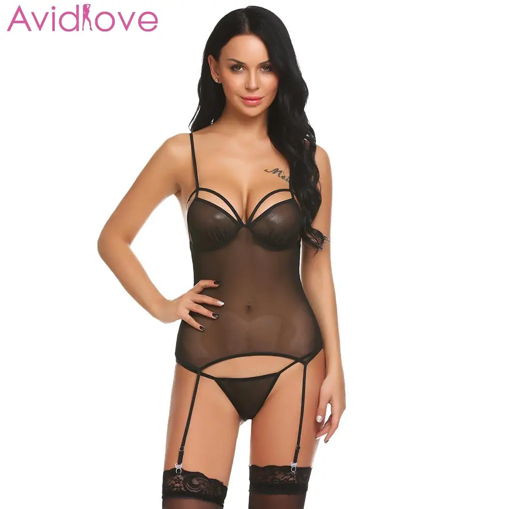 Avidlove женские сексуальные костюмы Эротический бюстгальтер пижамы кружева