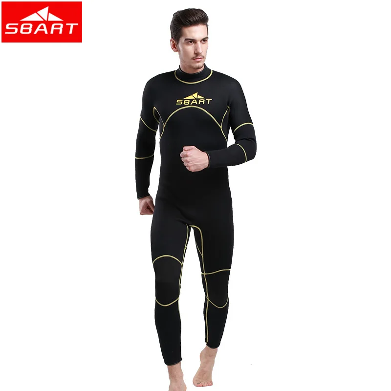 SBART New 3MM Neoprene Triathlon Wetsuit Men Spearfishing Wet Suit Mens Fishing Swimming Surfing Diving Plus Size XXL Q1016 | Спорт и