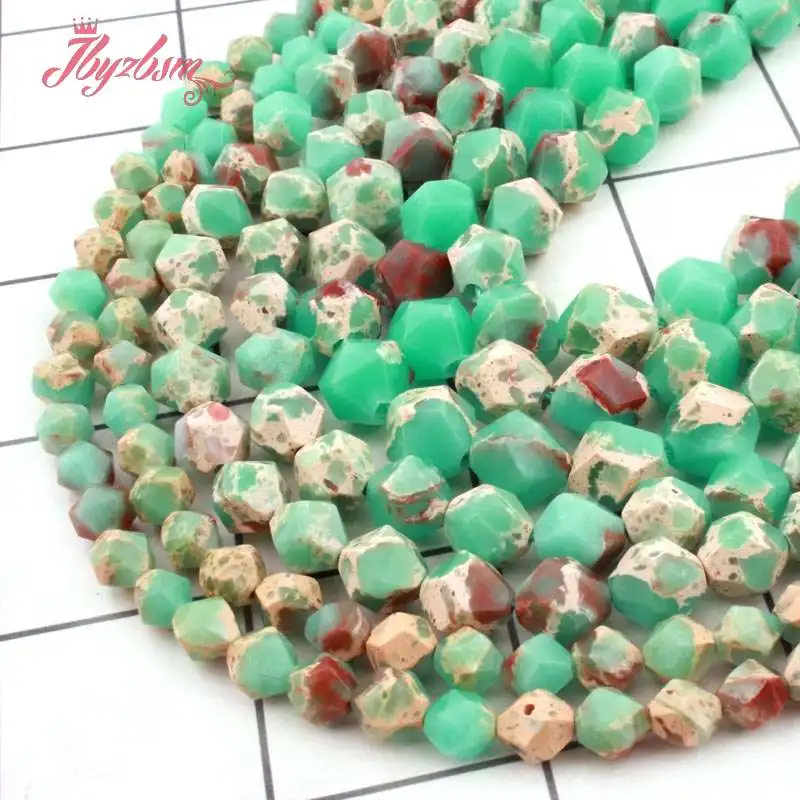 6/8/10 мм ограненные зеленые бусины из змеиной кожи для самостоятельного